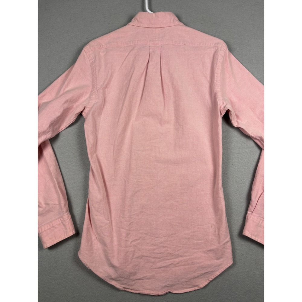 Ralph Lauren Slim Fit Stretch Oxford Shirt Small Pink Button Down Flesh Pony - Picture 5 of 10